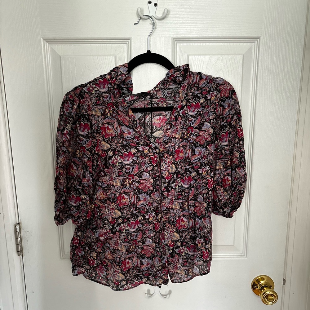 Zara small floral blouse